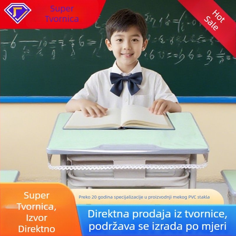Prozirna PVC podloga za stol za učenike osnovne i srednje škole, vodootporna i otporna na masnoće