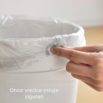 Lazy Corner okrugli plastični koš za smeće 10 L bez poklopca, za kućnu upotrebu: dnevni boravak, kuhinja, spavaća soba, kupaonica