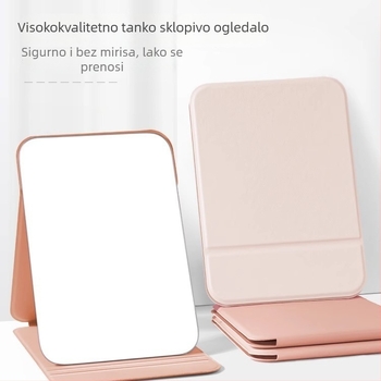 Prijenosno mini ogledalo za šminkanje, sklopno stolno ogledalo za studentski dom, idealno za dotjerivanje šminke.