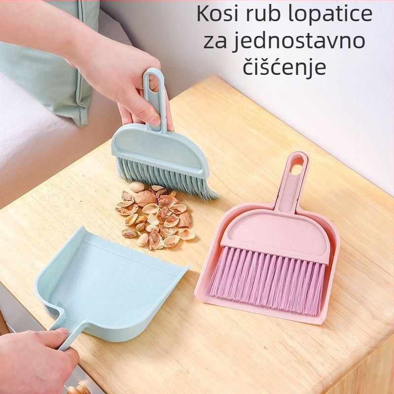 Mini set metle i lopatice za prašinu za kućnu upotrebu, mekane dlačice za čišćenje stola i prozorskog praga, dječje