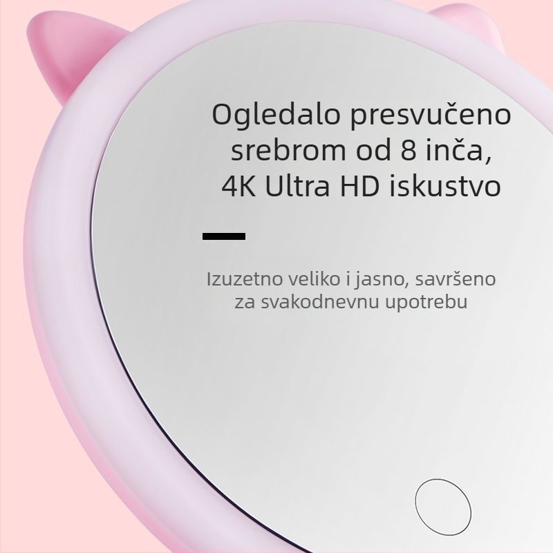 LED osvijetljeno stolno ogledalo za šminkanje s USB punjenjem za studentski dom