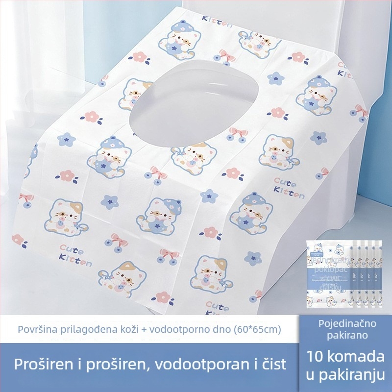 Jednokratna pamucna podmeta za WC, produžena, šira i deblja, za trudnoće, pojedinačno pakirana, 40x60 cm