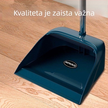 Set mop, metla i lopatica za prašinu sa scraperom, dvostruka primjena za suho i mokro čišćenje