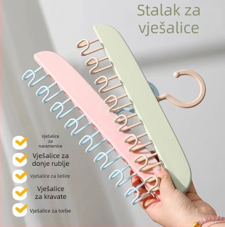 Višenamjenski zidni držač za donje rublje s valovitim dizajnom, sušilica za odjeću
