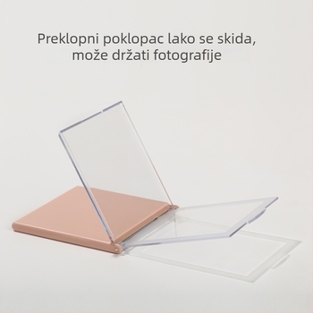 Prijenosno sklopivo kozmetičko ogledalo, kvadratno stolno ogledalo, kompakno za putovanja, studentsko ogledalo