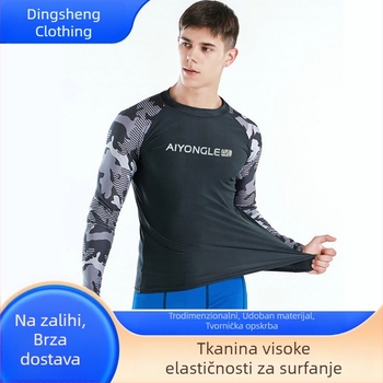 Muški dugi rukav za plivanje i surfanje, UV zaštita, brzo se suši, trkački stil