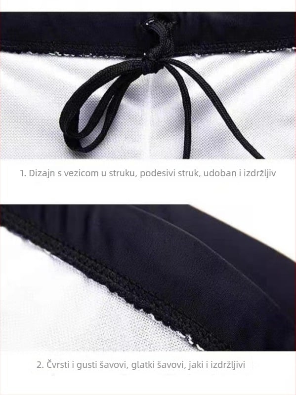 Muške kupaće šorceve, boxer stil, za more i plažu, poliester