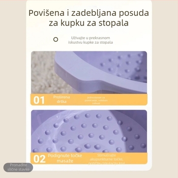 Kada za masažu stopala, duboka i podignuta konstrukcija za starije osobe