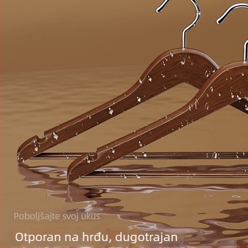 Čvrsta drvena vješalica za odjeću od bukovog drveta, za garderobu i kućnu uporabu