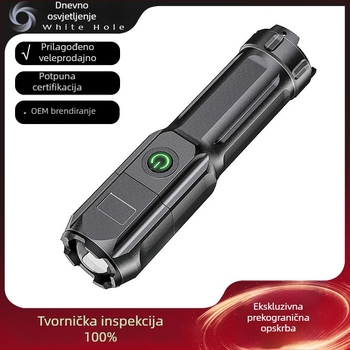 Punojiva LED baterijska svjetiljka sa spotom, dugi domet, prijenosna, ultra jaka za vanjsku i kućnu upotrebu