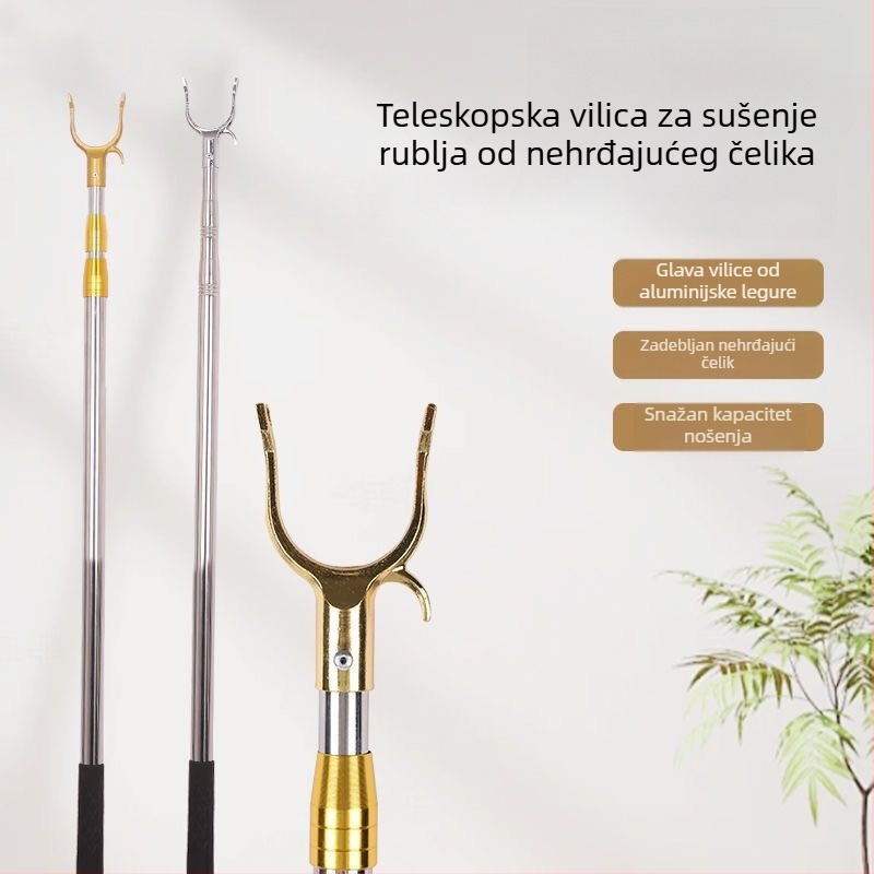 Nehrđajući čelična teleskopna šipka za sušenje odjeće, za kućnu upotrebu i studentske domove