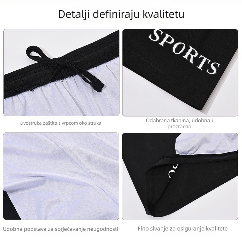 Muške kupaće hlače plus veličina, opuštenog kroja, udobne, brzo se suše