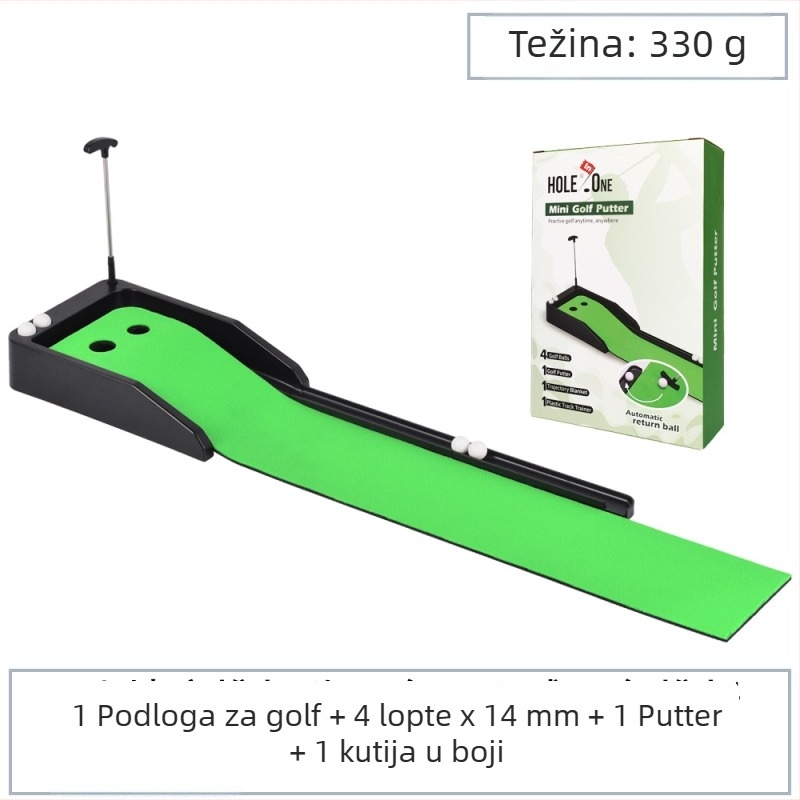 Golf palica za vježbanje i mini stolni tepih za golf s velurovom površinom