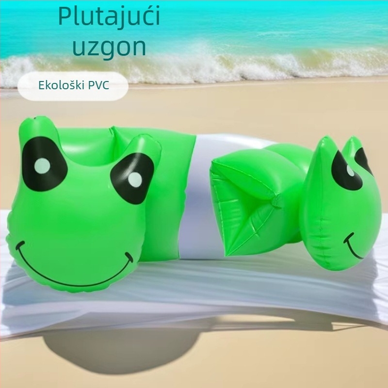 Dječji napuhani prsten za ruku sa zelenom žabom, PVC