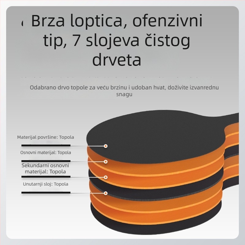 Boli T09 Set stolnotenisa: Dvije reketa, tri lopte i mrežni okvir; profesionalne rekete od masivnog drveta s čvrstim kućištem i platnenom navlakom