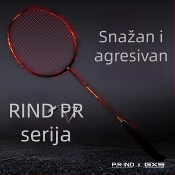 Raketa za badminton od karbonskih vlakana, ultra lagana, okvir box dizajn, za trening i natjecanja, stabilan napad