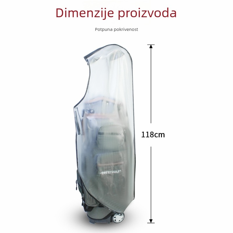 PVC navlaka za golf torbu - vodootporna, zaštita od prašine, za vanjsku uporabu