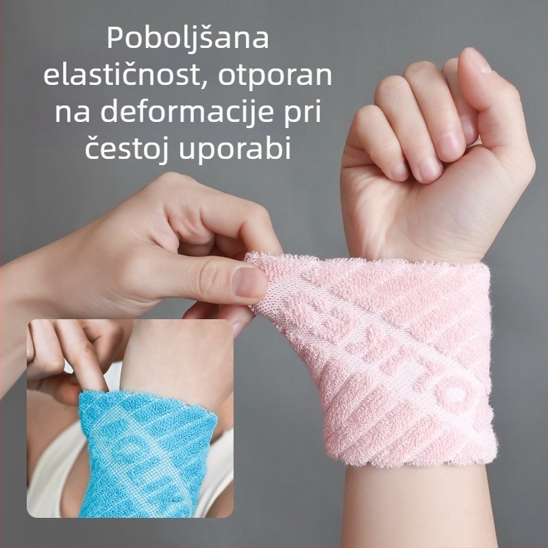 AOLIKES Sportska traka za zglob, prozračna i upija znoj, pamuk, za trčanje, košarku i badminton