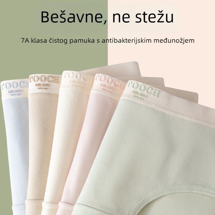 Ženske gaćice od pamuka s antibakterijskom podlogom, srednji pojas, prozračne ljetne gaćice, 2024 novi model