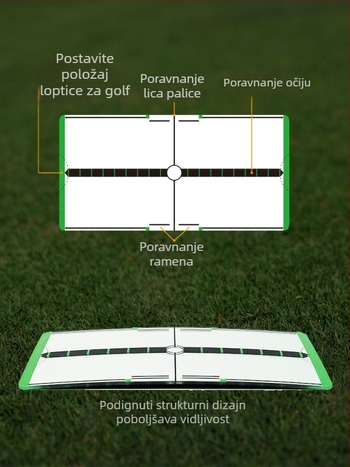 Ogledalo za korekciju u golfu za putting – trenažni uređaj, mini golf dodatak