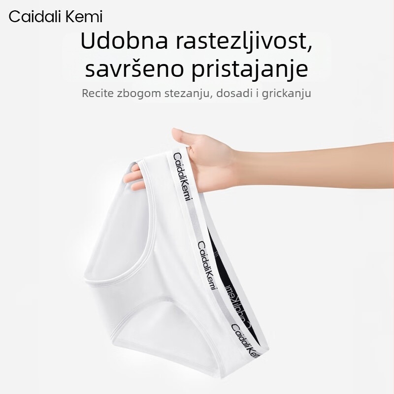 Caidali Kemi Ženske gaćice od pamuka s niskim strukom, prozračne, antibakterijske, kontrola trbuha
