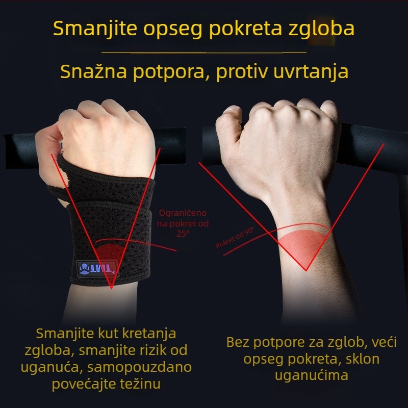 TMT zaštita zapešća za sport – podesiva podrška zapešću za košarku, badminton i odbojku