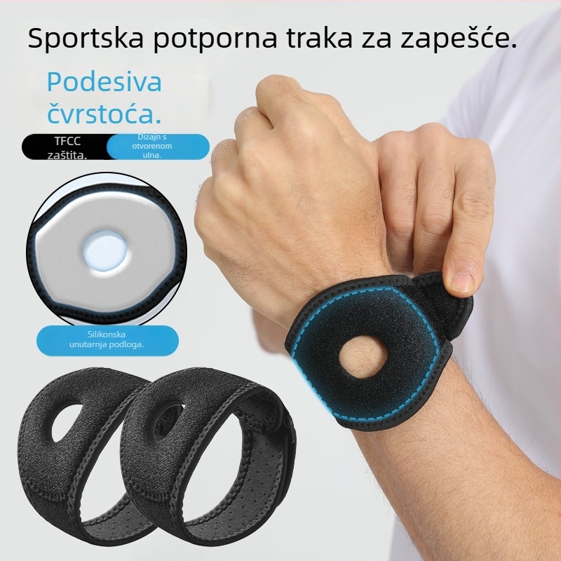 TFCC silikonska narukvica za zglob, apsorpcija udaraca, prilagodljiva kompresija, muški podrška zgloba za badminton i košarku, fitness