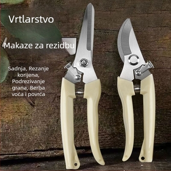 Vrtne škare od nehrđajućeg čelika za voćna stabla, cvijeće i saksije