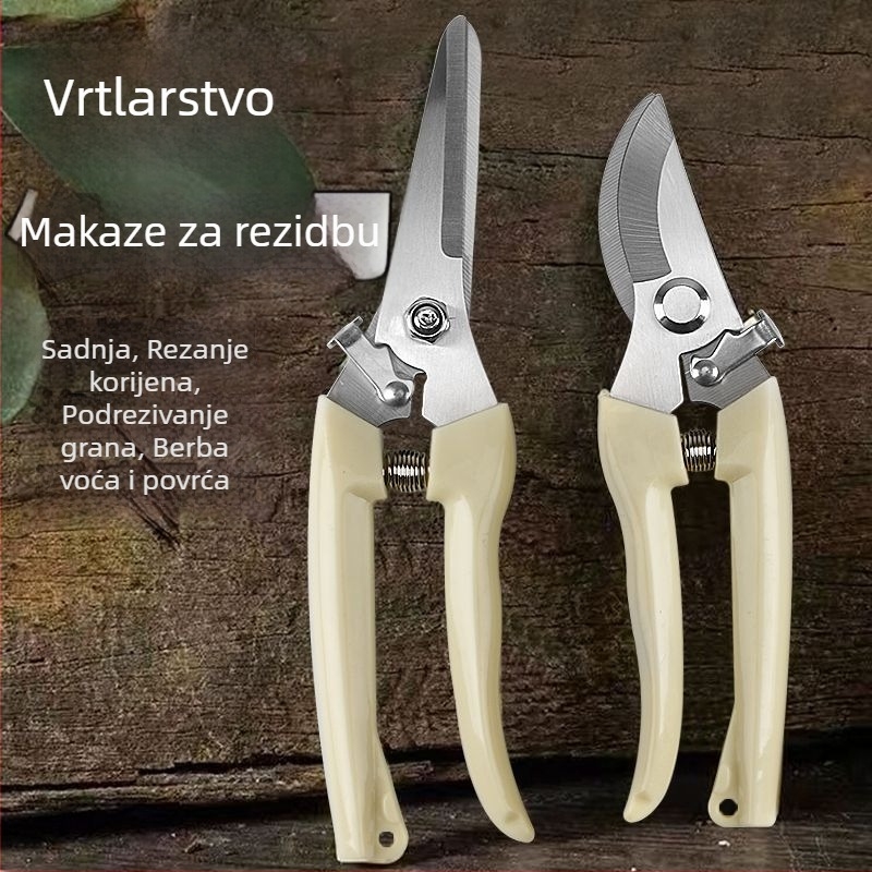 Vrtne škare od nehrđajućeg čelika za voćna stabla, cvijeće i saksije