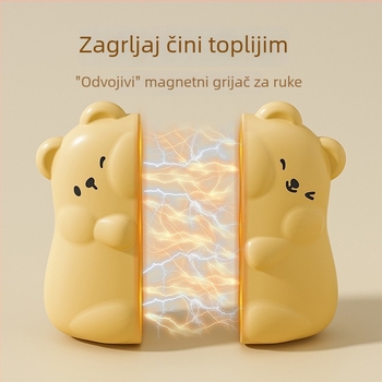 Grijač ruku u obliku medvjedića, USB punjenje – magnetski odvojivi 2-u-1 ručni grijač