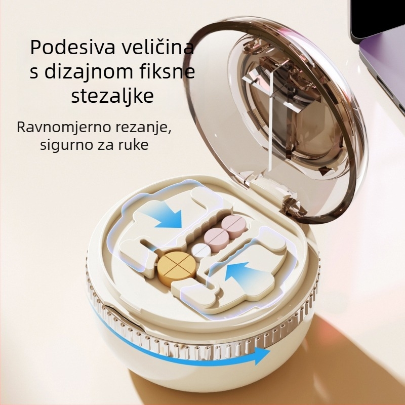 Kutija za tablete s preciznim dijeliteljem, prijenosna kutija od nehrđajućeg čelika za lijekove s 3 odjeljka