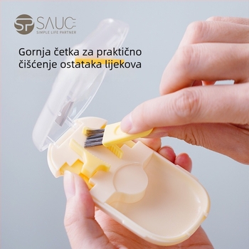 SP SAUCE magnetski rezač i podijelitelj tableta, prijenosna kutija za lijekove s dva pretinca