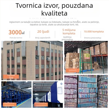 Set keksa u obliku srca s kalupom, otiskom i držačem, od plastike za hranu