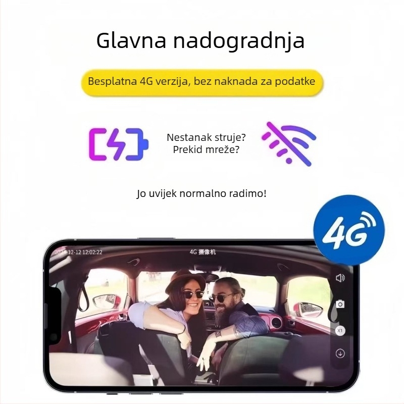 Kompaktna kvadratna unutarnja kamera za nadzor kod kuće, 1080p infracrveno noćno vid, 4 mm objektiv, daljinsko praćenje putem pametnog telefona