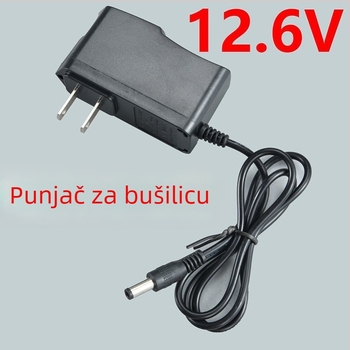 Punjač litijeve baterije 12.6V za alate 12V, DC 5.5×2.5 mm priključak, univerzalan
