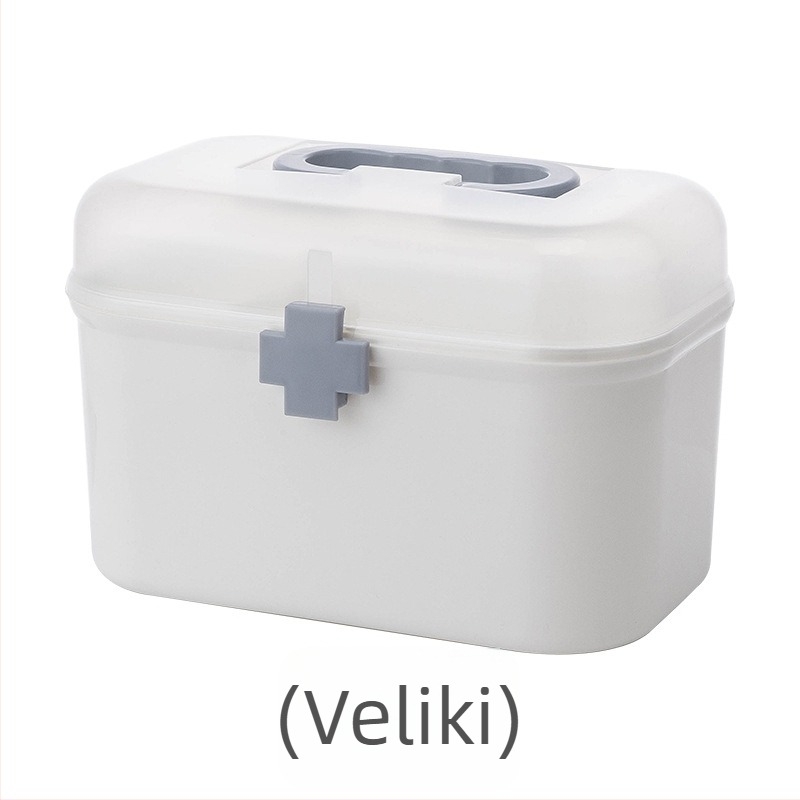 Prijenosna kućna kutija za lijekove sa dva pretinca, model YX-065, dimenzije 18×15.5×26.5 cm
