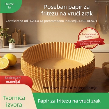 Pek papir sa silikonskim premazom za zrak-fritezu, pek papir 40 g/m², papir za tepsiju i zdjelu