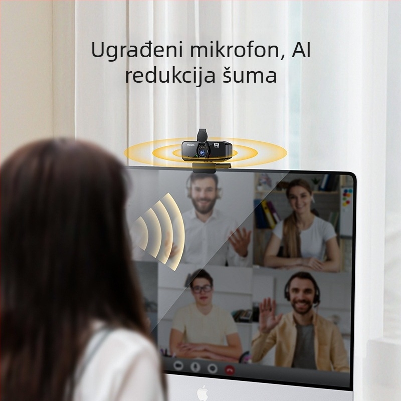 Yesido 2K kamera za livestream s USB Plug‑and‑Play, autofokus i podesivi kut za PC