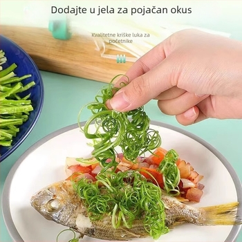 Nerđajući čelični drobilica za zeleni luk — višenamjenski kuhinjski rezač povrća