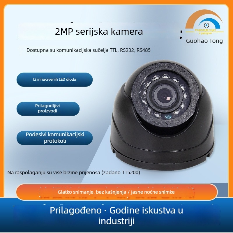 Kamera za automobil s infracrvenim noćnim vidom i serijskim sučeljem RS485 RS232 TTL, 2MP
