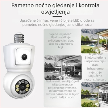 Kamera žarulja s dvostrukim objektivom, ICSEE, 3 MP, kuglični zglob