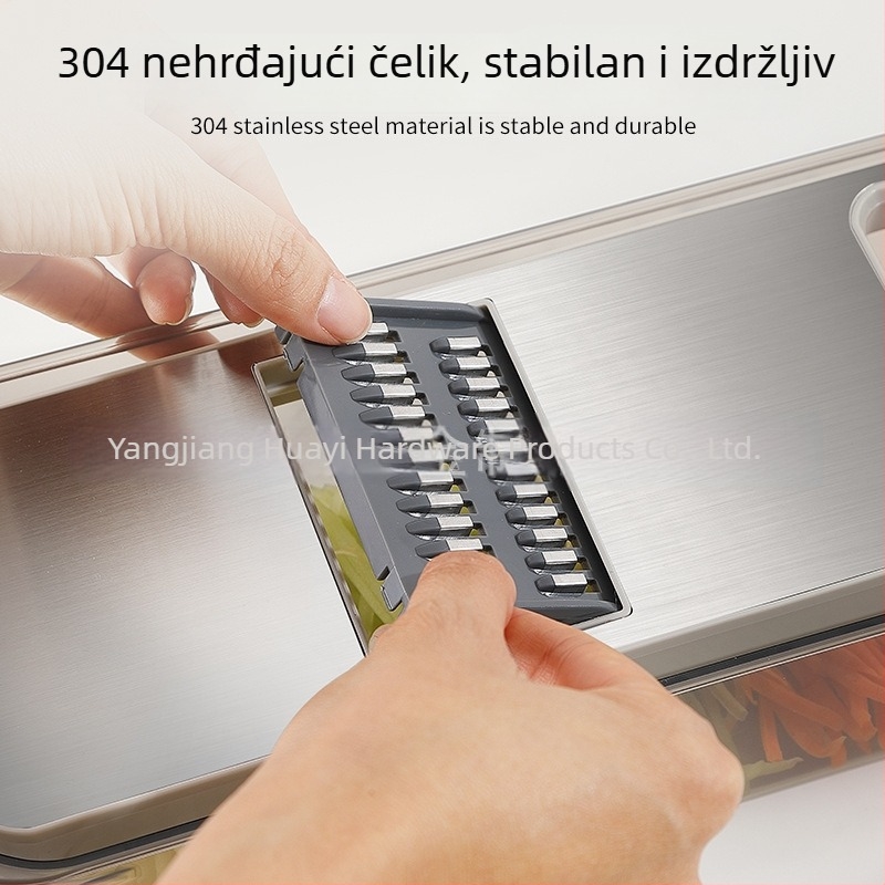 Višenamjenski nož za povrće od nehrđajućeg čelika 304 s kutijom za ribanje