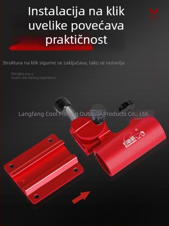 Aluminijska kutija za ribolov, trodijelni set s lijevim i desnim univerzalnim držačem kišobrana, toranjski držač, držač za ribu i držač za posudu s mamcima, dodaci za kutiju.