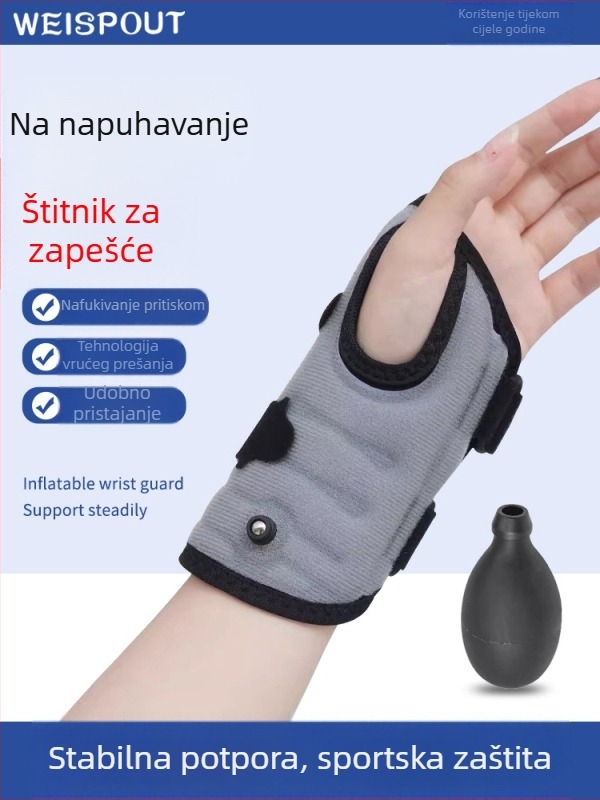 Naduvljiva ortoza zgloba s prilagodljivom kompresijom za uganuće, podrška zgloba od poliesterskih vlakana za odbojku
