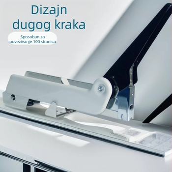 Yunfeng YF9993 teški metalni spenjač s dugim rukom, ojačana konstrukcija, kapacitet 200 listova