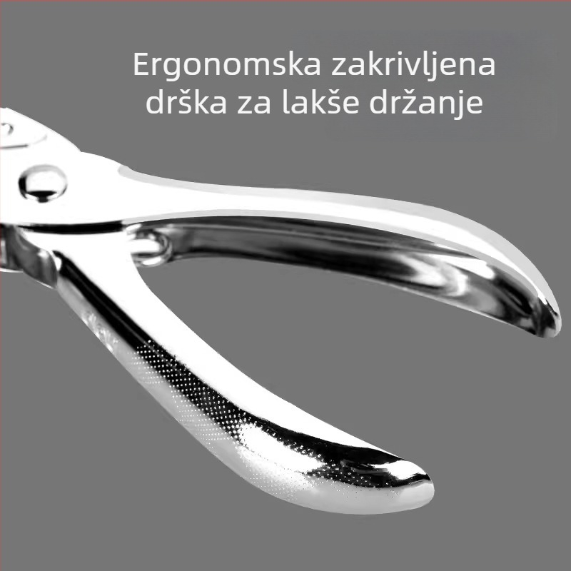 Deli 0114 Ručni perforator za papir i kartice, jedno kružno probijanje, spajanje stranica