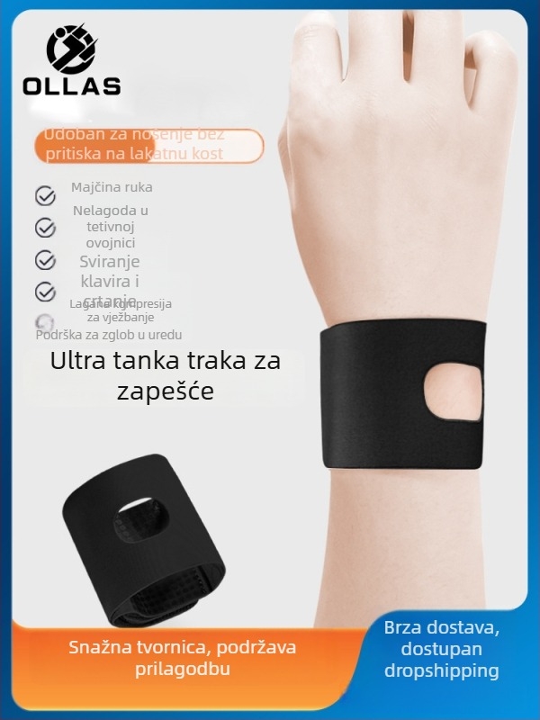 Tanak zglobni zavoj za jogu, TFCC iščaenje i ozljede ruke, zaštita tetivne ovojnice, podrška zapešću i ublažavanje boli