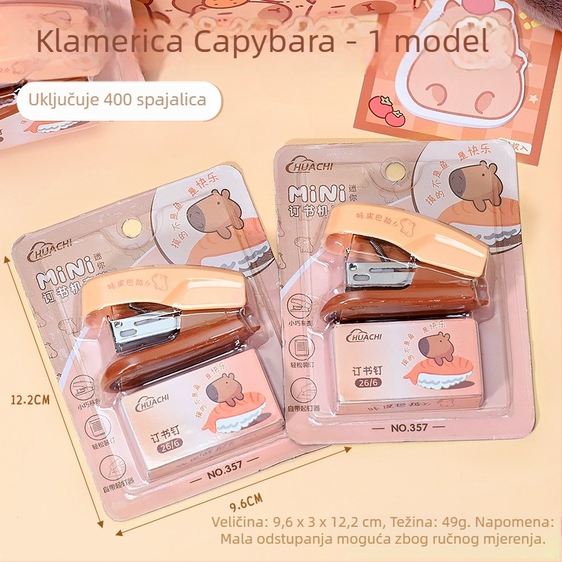 Kapibala komplet za stapler – mini uredski pribor, višenamjenski stapler