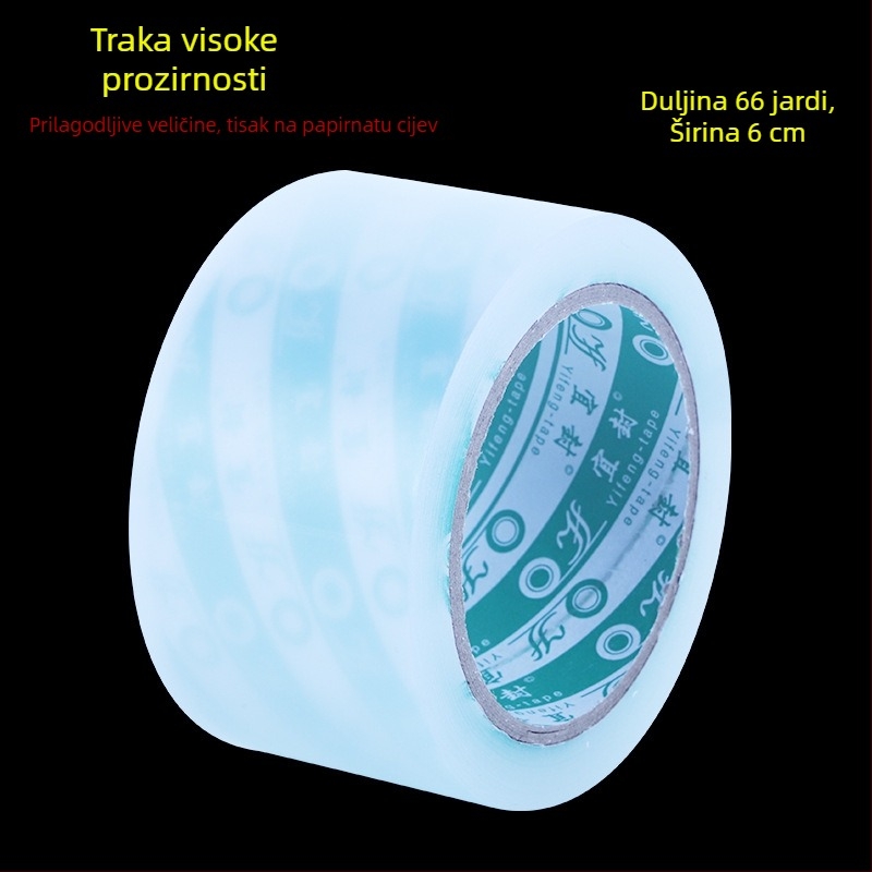 Ultra prozirna traka za pakiranje, prilagođena, veliki kolut, brtvljenje bez mjehurića