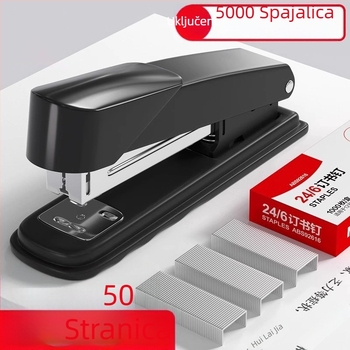 Spajalica za uredske i kućne potrebe, velike veličine, ergonomska, za spajanje debelih knjiga i slojeva